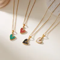 Simple Style Heart Shape 304 Stainless Steel Plating Acrylic Women's Pendant Necklace main image 1