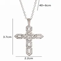 Elegant Glam Cross Copper Plating Zircon Women's Pendant Necklace main image 2