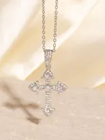 Elegant Glam Cross Copper Plating Zircon Women's Pendant Necklace sku image 4
