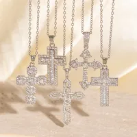 Elegant Glam Cross Copper Plating Zircon Women's Pendant Necklace main image 1