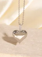 Hip-Hop Punk Heart Shape Copper Plating Zircon Women's Pendant Necklace sku image 2