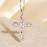 Elegant Glam Cross Copper Plating Zircon Women's Pendant Necklace main image 5