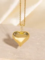 Hip-Hop Punk Heart Shape Copper Plating Zircon Women's Pendant Necklace sku image 1