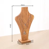 Retro Simple Style Vase Solid Wood Jewelry Display Jewelry Rack sku image 5