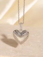 Hip-Hop Punk Heart Shape Copper Plating Zircon Women's Pendant Necklace sku image 4