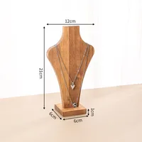 Retro Simple Style Vase Solid Wood Jewelry Display Jewelry Rack sku image 1