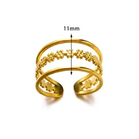 Vintage Style Simple Style Geometric 304 Stainless Steel Plating Unisex Open Rings main image 2