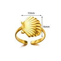 Vintage Style Simple Style Geometric 304 Stainless Steel Plating Unisex Open Rings sku image 4