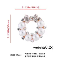 Elegant Glam Heart Shape Flower Bow Knot Alloy Plating Artificial Pearls Women's Brooches sku image 12