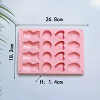Cute Heart Shape Solid Color Shell Silica Gel Bakeware 1 Piece main image 2