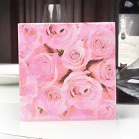 20 Sheets Per Pack Heart Shape Rose Wedding Virgin Wood Pulp Romantic main image 3