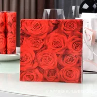 20 Sheets Per Pack Heart Shape Rose Wedding Virgin Wood Pulp Romantic main image 2