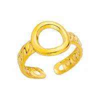 Simple Style Geometric 304 Stainless Steel Plating Unisex Open Rings sku image 7
