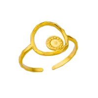 Simple Style Geometric 304 Stainless Steel Plating Unisex Open Rings sku image 10