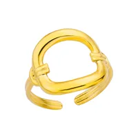 Simple Style Geometric 304 Stainless Steel Plating Unisex Open Rings sku image 4