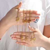 Casual Elegant Flower 304 Stainless Steel Plating Unisex Pendant Necklace main image 4