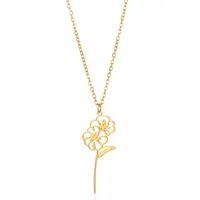 Casual Elegant Flower 304 Stainless Steel Plating Unisex Pendant Necklace sku image 1