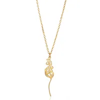 Casual Elegant Flower 304 Stainless Steel Plating Unisex Pendant Necklace sku image 4