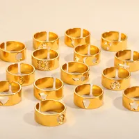 Simple Style Geometric 304 Stainless Steel Plating Unisex Open Rings main image 1