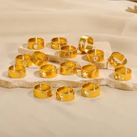 Simple Style Geometric 304 Stainless Steel Plating Unisex Open Rings main image 3