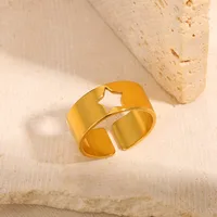 Simple Style Geometric 304 Stainless Steel Plating Unisex Open Rings main image 4
