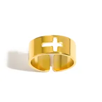 Simple Style Geometric 304 Stainless Steel Plating Unisex Open Rings main image 5