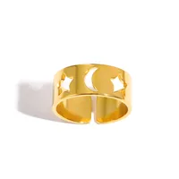 Simple Style Geometric 304 Stainless Steel Plating Unisex Open Rings sku image 1