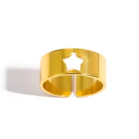 Simple Style Geometric 304 Stainless Steel Plating Unisex Open Rings sku image 2