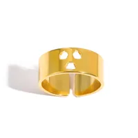 Simple Style Geometric 304 Stainless Steel Plating Unisex Open Rings sku image 5