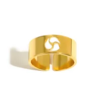 Simple Style Geometric 304 Stainless Steel Plating Unisex Open Rings sku image 7