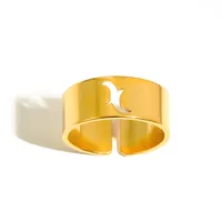 Simple Style Geometric 304 Stainless Steel Plating Unisex Open Rings sku image 8