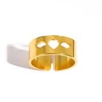 Simple Style Geometric 304 Stainless Steel Plating Unisex Open Rings sku image 10