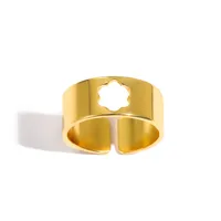 Simple Style Geometric 304 Stainless Steel Plating Unisex Open Rings sku image 11