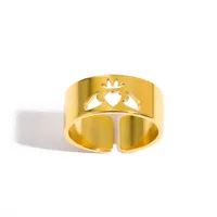 Simple Style Geometric 304 Stainless Steel Plating Unisex Open Rings sku image 12