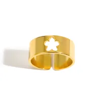 Simple Style Geometric 304 Stainless Steel Plating Unisex Open Rings sku image 14