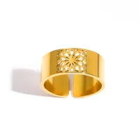 Simple Style Geometric 304 Stainless Steel Plating Unisex Open Rings sku image 15