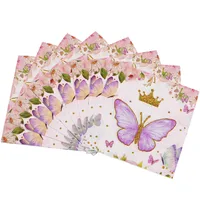 Elegant Flower Butterfly Virgin Wood Pulp Napkins main image 4