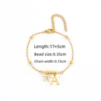 Simple Style Letter Bow Knot 201 Stainless Steel 304 Stainless Steel Copper Women's Bracelets sku image 1
