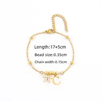 Simple Style Letter Bow Knot 201 Stainless Steel 304 Stainless Steel Copper Women's Bracelets sku image 3