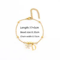 Simple Style Letter Bow Knot 201 Stainless Steel 304 Stainless Steel Copper Women's Bracelets sku image 4