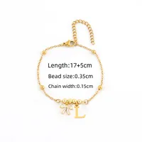 Simple Style Letter Bow Knot 201 Stainless Steel 304 Stainless Steel Copper Women's Bracelets sku image 12