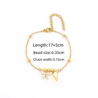 Simple Style Letter Bow Knot 201 Stainless Steel 304 Stainless Steel Copper Women's Bracelets sku image 20