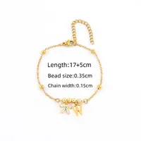 Simple Style Letter Bow Knot 201 Stainless Steel 304 Stainless Steel Copper Women's Bracelets sku image 21