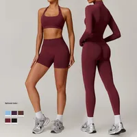 Women's Casual Sports Solid Color Nylon Spandex Standing Collar Tracksuit & Hoodie Skinny Pants main image 3