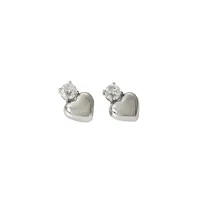 1 Pair Vintage Style Classic Style Heart Shape 304 Stainless Steel 18K Gold Plated Ear Studs main image 5