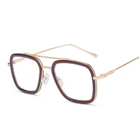 Lady Simple Style Solid Color Ac Square Full Frame Glasses sku image 4