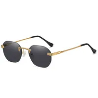 Retro Vintage Style Sweet Solid Color Ac Polygon Frameless Glasses main image 1