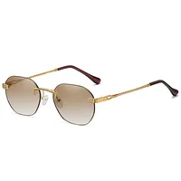 Retro Vintage Style Sweet Solid Color Ac Polygon Frameless Glasses sku image 2