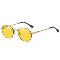 Retro Vintage Style Sweet Solid Color Ac Polygon Frameless Glasses sku image 8