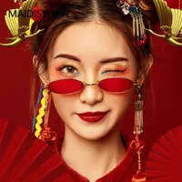 Lady Solid Color Ac Oval Frame Full Frame Glasses main image 3